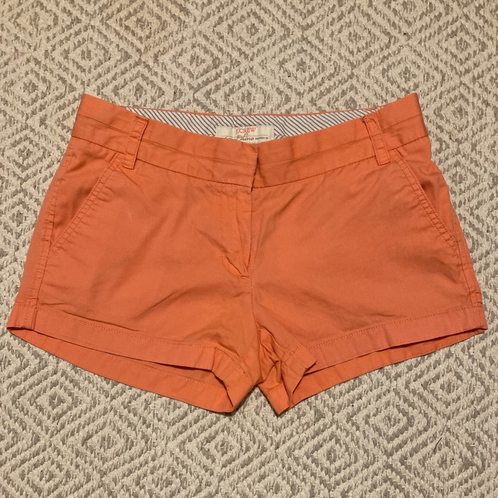 J. Crew Coral Chino Shorts- Size 2